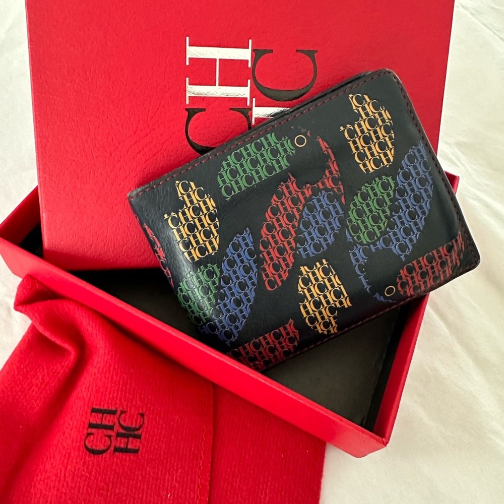 Touky multicolor emblem bi-fold wallet